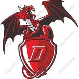 Fierce Red Dragon Shield