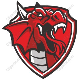 Fierce Red Dragon Shield