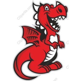 Red Cartoon Dragon