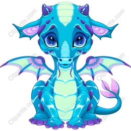 Cute Blue Dragon