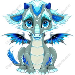 Cute Blue Dragon