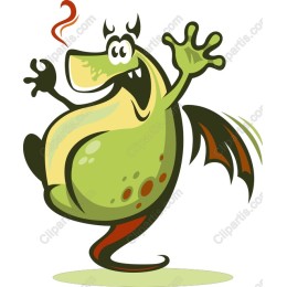 Cheerful Cartoon Dragon