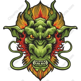 Vibrant Dragon Head