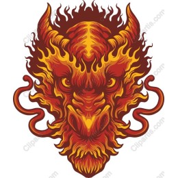 Fiery Dragon Head