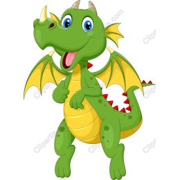 Cheerful Cartoon Dragon