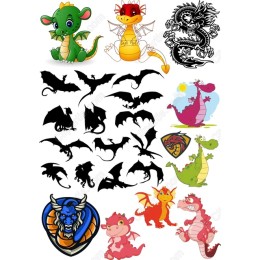 Dragon Clipart Bundle: Adorable and Fierce