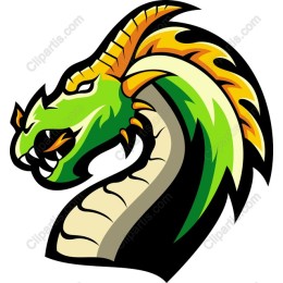 Fierce Green Dragon Head