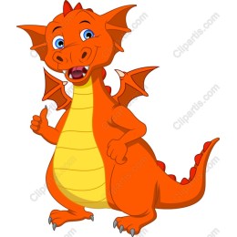Adorable Orange Dragon