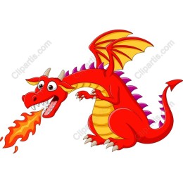 Red Cartoon Dragon