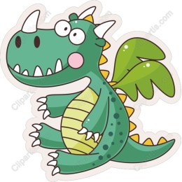 Whimsical Green Dragon