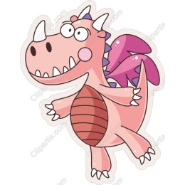 Whimsical Pink Dragon