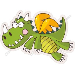 Cartoon Dragon - Playful Green