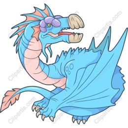 Whimsical Blue Dragon