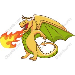 Vibrant Cartoon Dragon