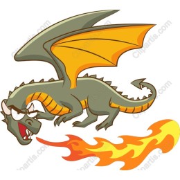 Whimsical Cartoon Dragon