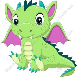 Adorable Cartoon Dragon