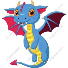 Cheerful Blue Dragon