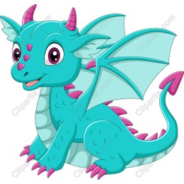 Cute Turquoise Dragon
