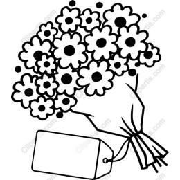Flower Bouquet with Gift Tag