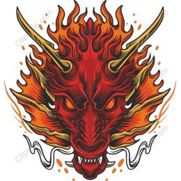 Fiery Dragon Head