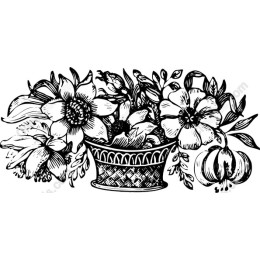 Hand-Drawn Floral Arrangement