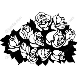 Elegant Black and White Rose Bouquet