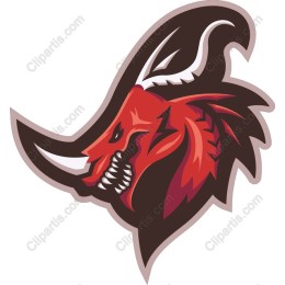 Dynamic Red Animal Head