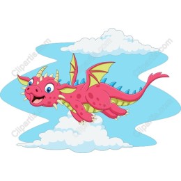 Cheerful Pink Dragon