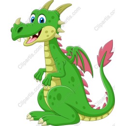 Cartoon Green Dragon