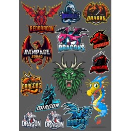 Dragon Clipart Bundle - 16 Vibrant