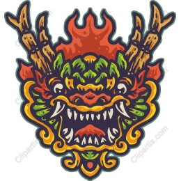 Vibrant Dragon Head