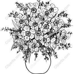 Elegant Hand-Drawn Floral Bouquet