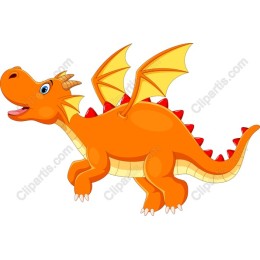 Playful Orange Dragon