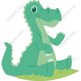 Cute Green Dinosaur
