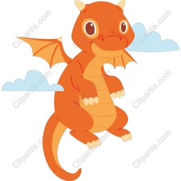 Charming Orange Dragon