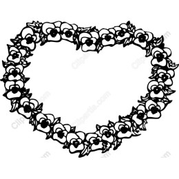 Elegant Floral Heart Wreath