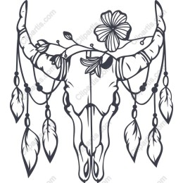 Floral Bull Skull