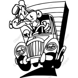 Whimsical Classic Car Character