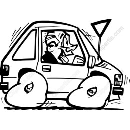 Joyful Driver in Car