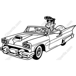 Retro Convertible Car