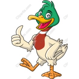 Charming Cartoon Duck