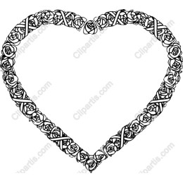 Floral Heart Outline