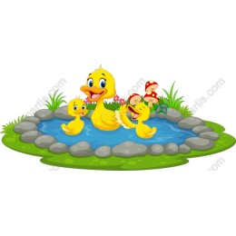 Playful Duck Family