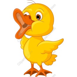 Cheerful Cartoon Yellow Duck