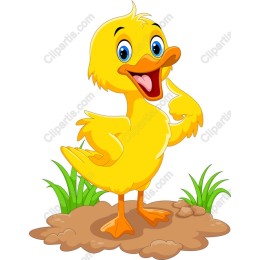 Cheerful Cartoon Duck