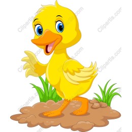 Charming Cartoon Duckling