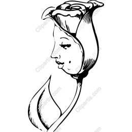 Rose and Woman Profile