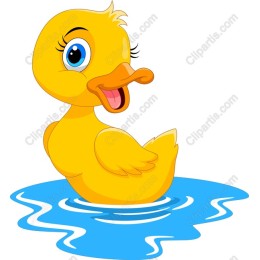 Cheerful Cartoon Duck