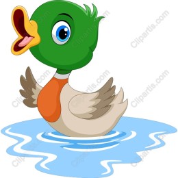 Cheerful Cartoon Duck