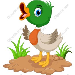 Cheerful Cartoon Duck